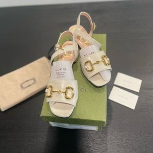 Gucci Nappa Charlotte Leather Sandals